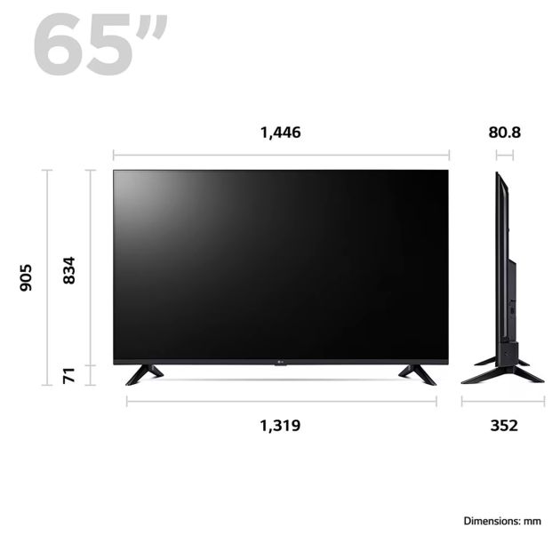 TV Smart LG UHD - 65 pouces - 65UR73006LA - α9 Gen6 - AI - 4K - 2024
