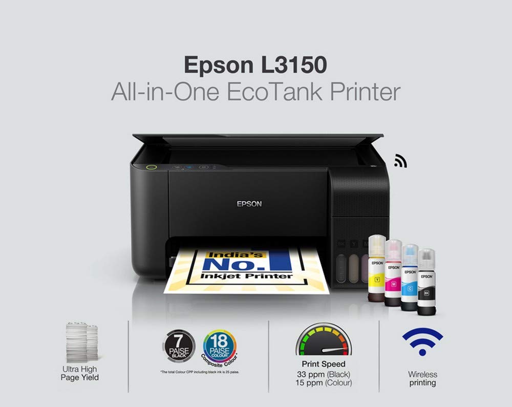 Epson Ecotank L3150 - Imprimante à Réservoir D'encre - Wifi -  impression-copie-scanne - Fourniture de bureau, papeterie, informatique à  Abidjan