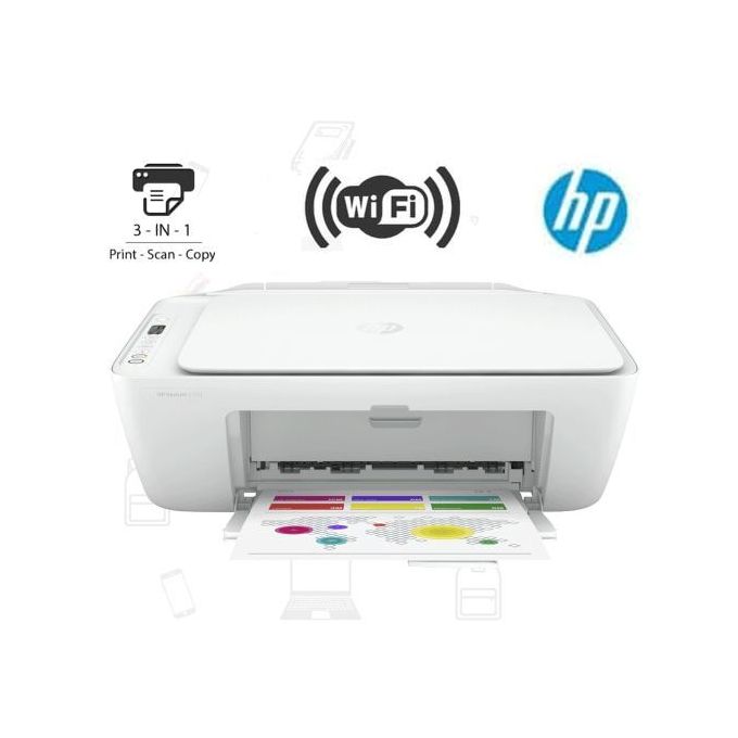 IMPRIMANTE Hp jet Printer 2710 / 2720 - Wifi - Impression - Photocopie - Scanner - Blanc