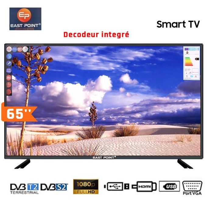 East Point TV LED UHD Serie 8 - 65LN8500 - 65" - Décodeur Intégré - Smart Tv - USB - HDMI - VGA - Noir