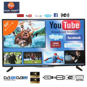 TV LED 50 Smart TV EAST POINT  - Ultra Slim - 3xHDMI/2xUSB/VGA/TNT - WIFI- Noir