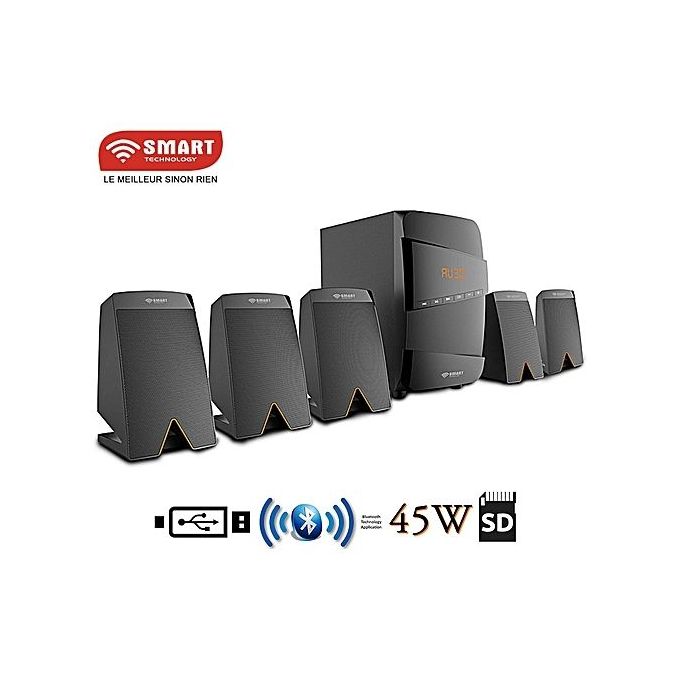 Home Cinéma SMART TECHNOLOGY - STHB-5171M - 5.1 - Bluetooth - 45W - FM/USB/SD/MP3 - Noir