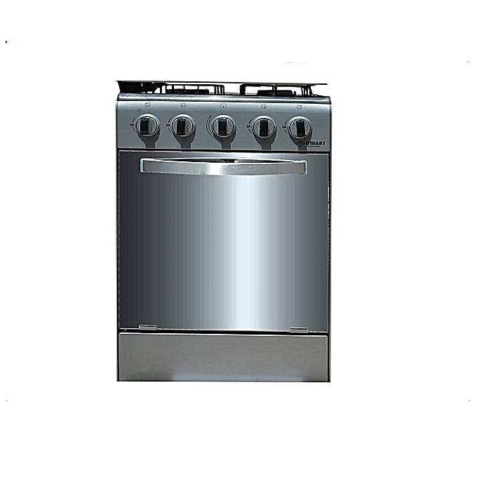 Gazinière 4 Feux Avec Four STC-5050S - SMART TECHNOLOGY - 50 X 50 Cm - Inox/ Gris