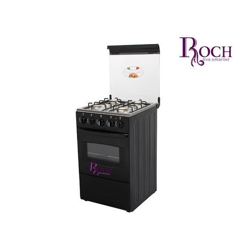 Roch Cuisinière 4 Feux Avec Four - RGC-50C - Noir/Argent