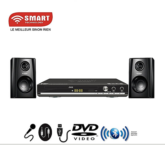 SMART TECHNOLOGY DVD Player /Dvd/CD-STH-689 - Port Usb -Bluetooth - Noir - Garantie 3 Mois