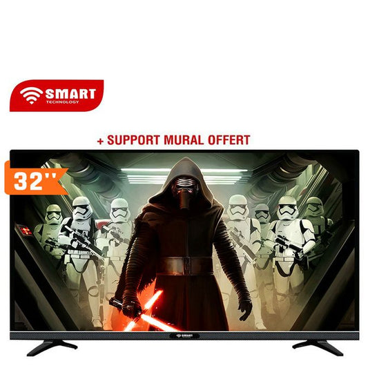 TV Led 32" STT-3211S HD 11- HDMI - USB - Régulateur De Tension Avec Wifi - Noir - Garantie 6 Mois