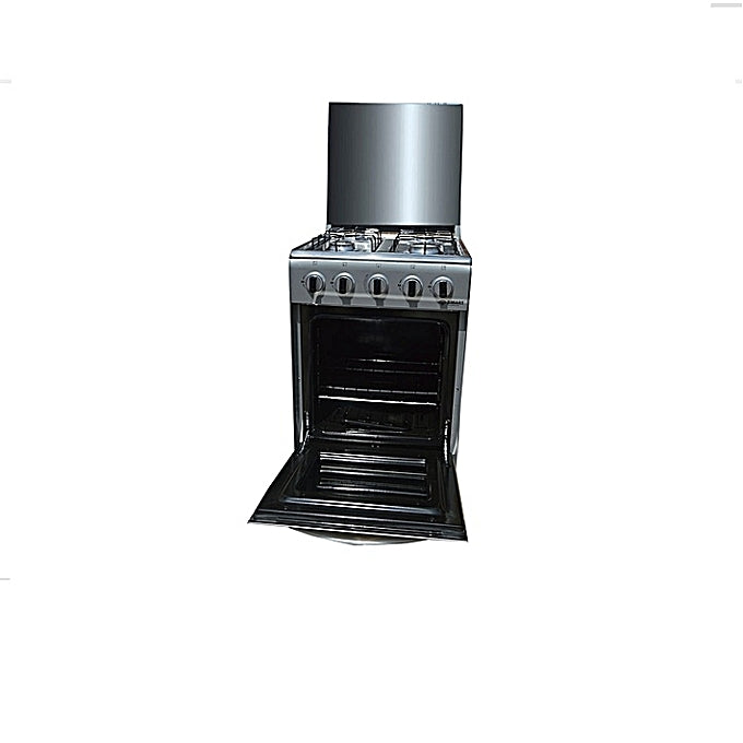 Gazinière 4 Feux Avec Four STC-5050S - SMART TECHNOLOGY - 50 X 50 Cm - Inox/ Gris
