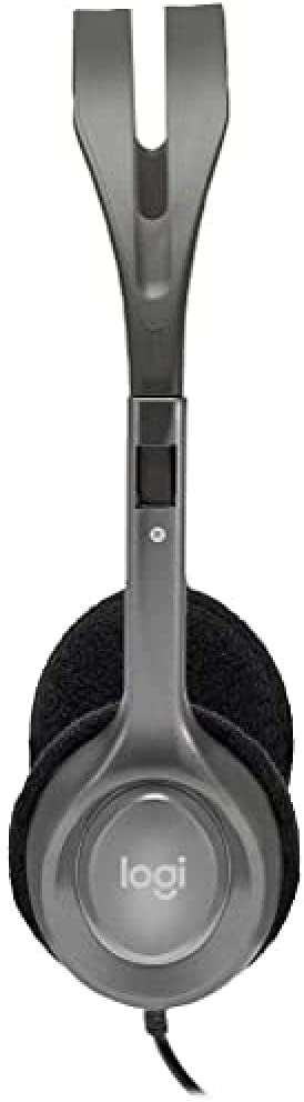 Logitech H110 Casque Filaire, Ecouteurs Stéréo avec Micro Anti-Parasite, Double Fiche Jack 3,5mm, PC/Mac/Portable - Noir