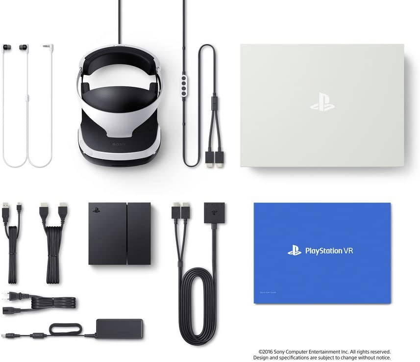 Sony PlayStation VR + PS Camera + VR Worlds, Système compatible avec toute console PS4, Couleur du casque