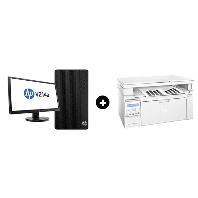 HP PC Bureau 290G1 MT 4GB 500GB - Win 10p64 - P64b + Ecran -V214a 21" + HP Imprimante Multifonction HP LaserJet Pro M130nw