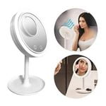 Miroir Nubrilliance ™ Beauty Breeze Avec Ventilateur Et Lumière LED Pour Make-up