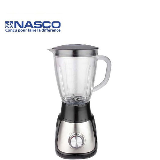 mixeur blender Nasco  1.5L - 500W - BL1055M-CB - BOCAL EN VERRE/PLASTIC BODY/