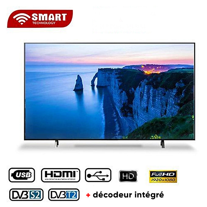 TV LED 50'' SMART TECHNOLOGY - STT-5088S - Noir - Garantie 06 Mois